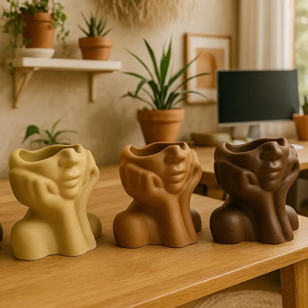 Abstract Face Planter Pot Sili - Echeveria Succulent recensione e prezzo
