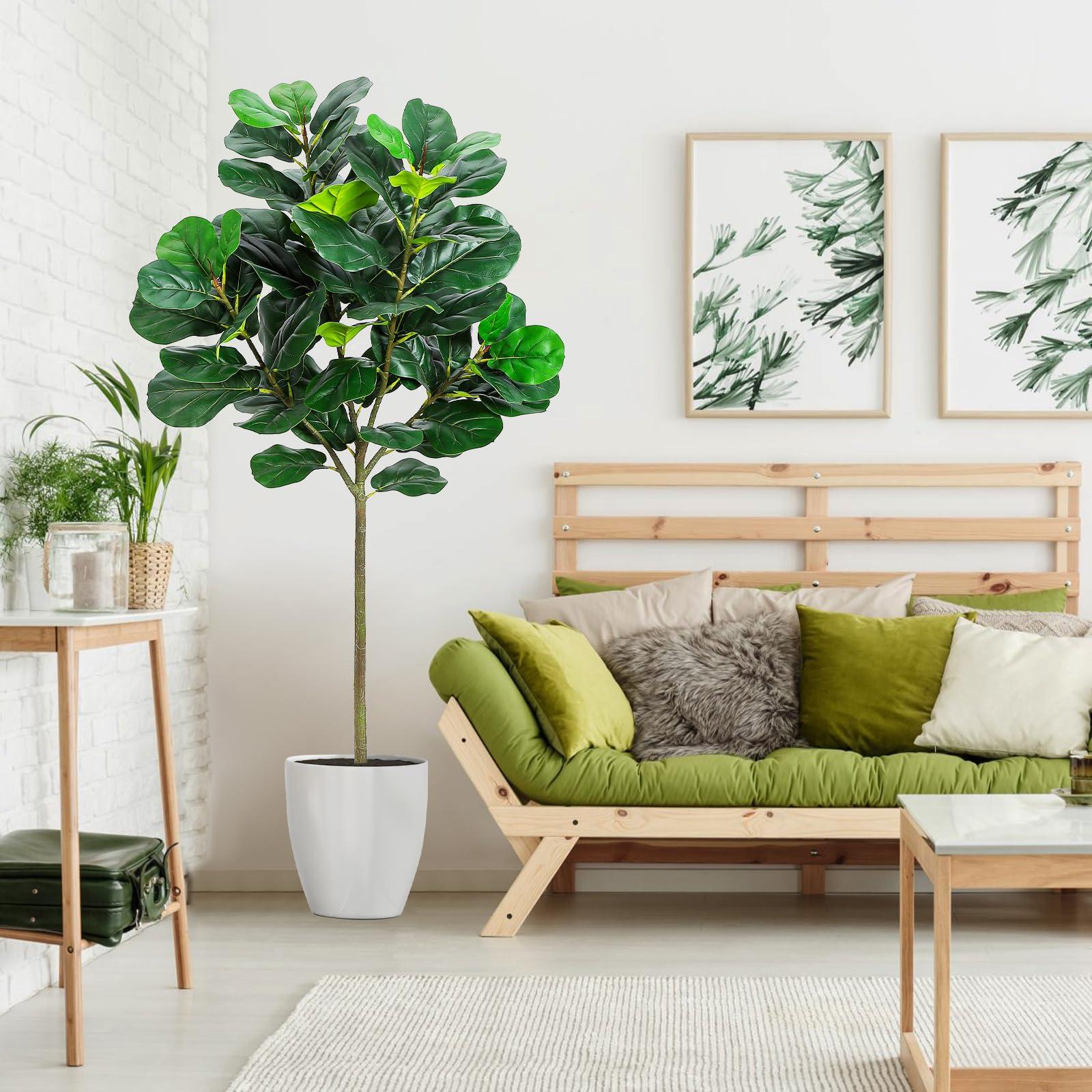 GlowSol 5.2 Ft Artificial Fidd - Ficus Lyrata Tree recensione e prezzo