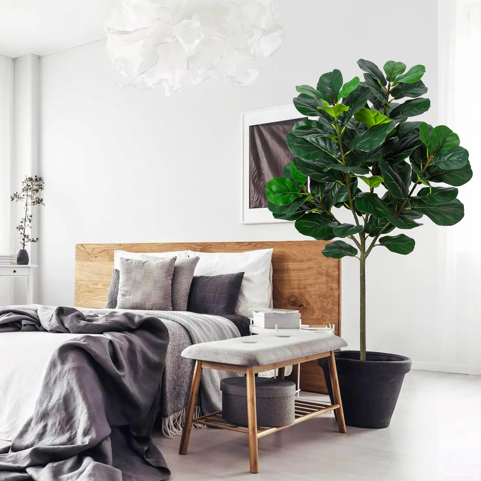 GlowSol 5.2 Ft Artificial Fidd - Ficus Lyrata Tree recensione e prezzo