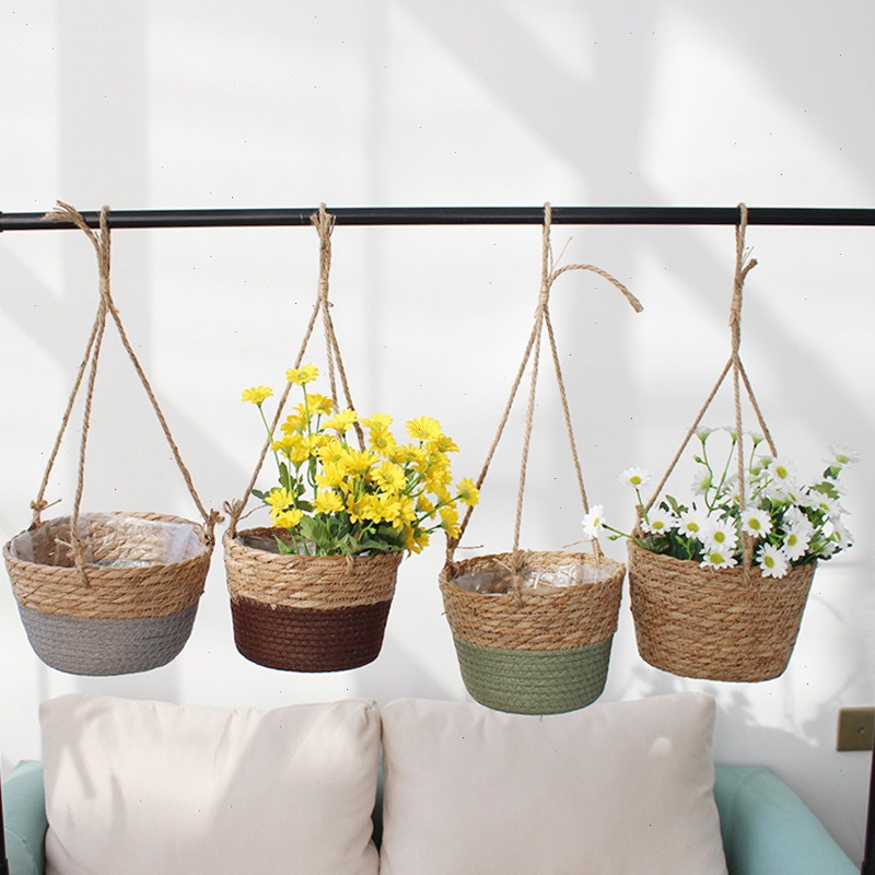 Straw Hanging Basket Flower Po - Spider Plant Hanging recensione e prezzo