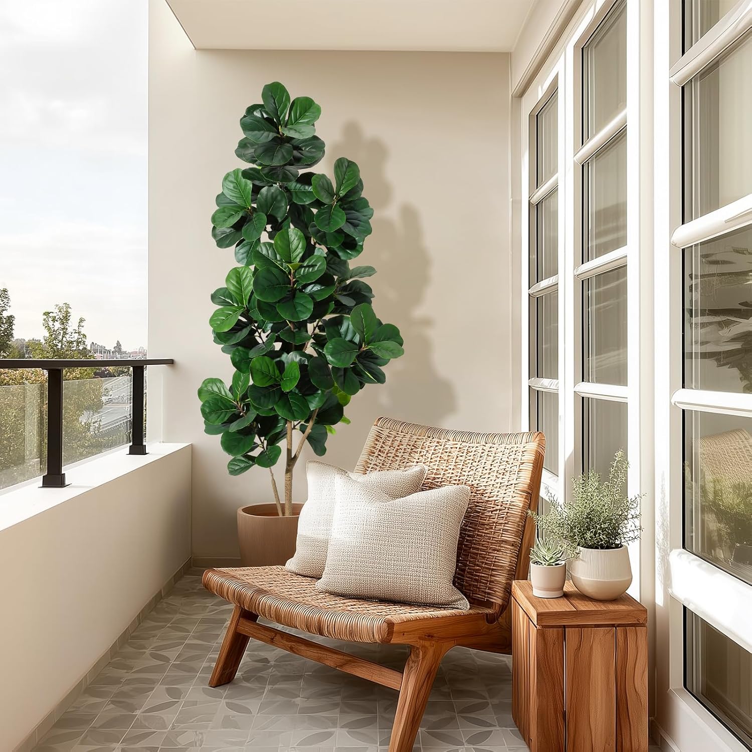 4FT/5FT/6FT/7FT Fiddle Leaf Fi - Ficus Lyrata Tree recensione e prezzo
