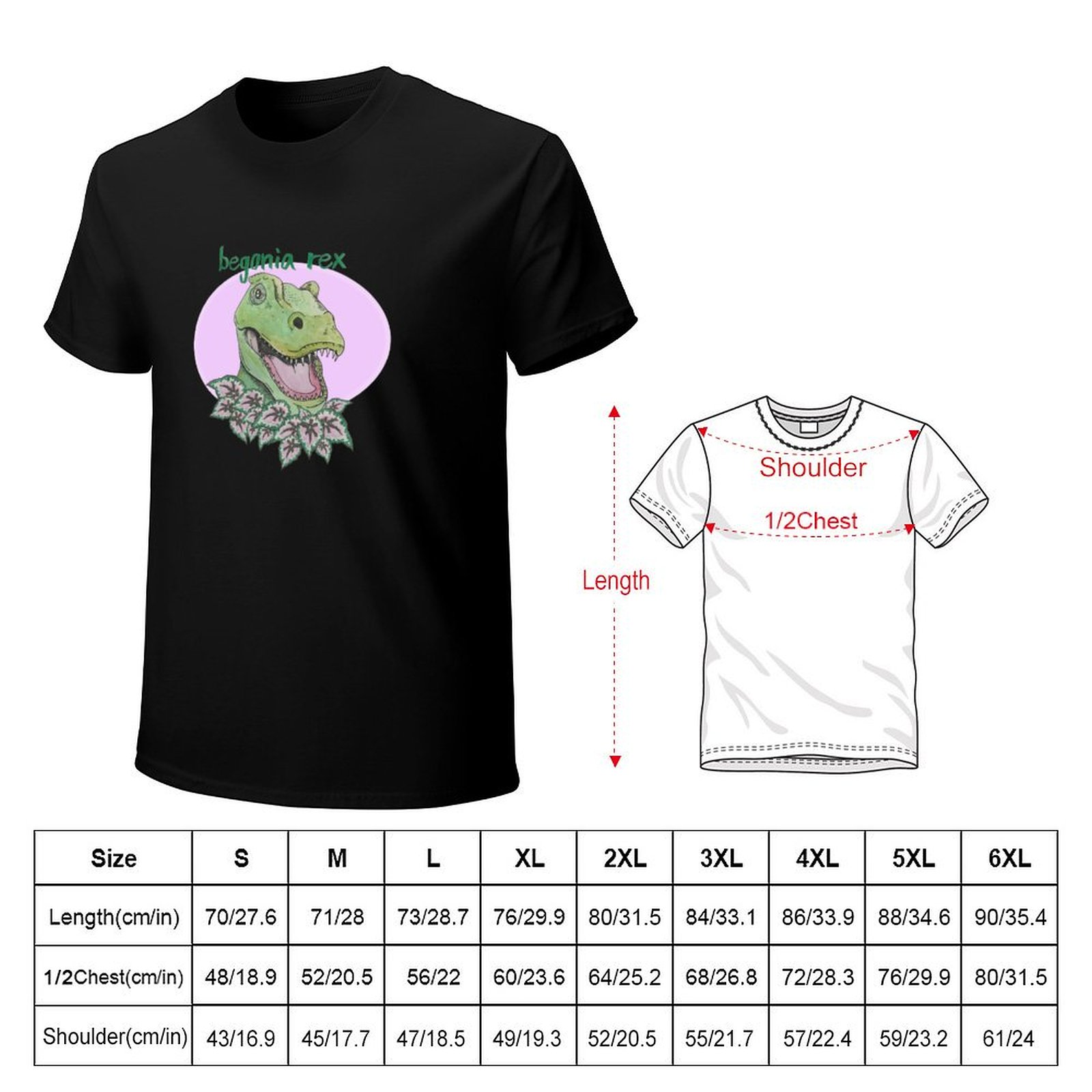 T rex begonia (pink) T-Shirt S - Begonia Rex recensione e prezzo